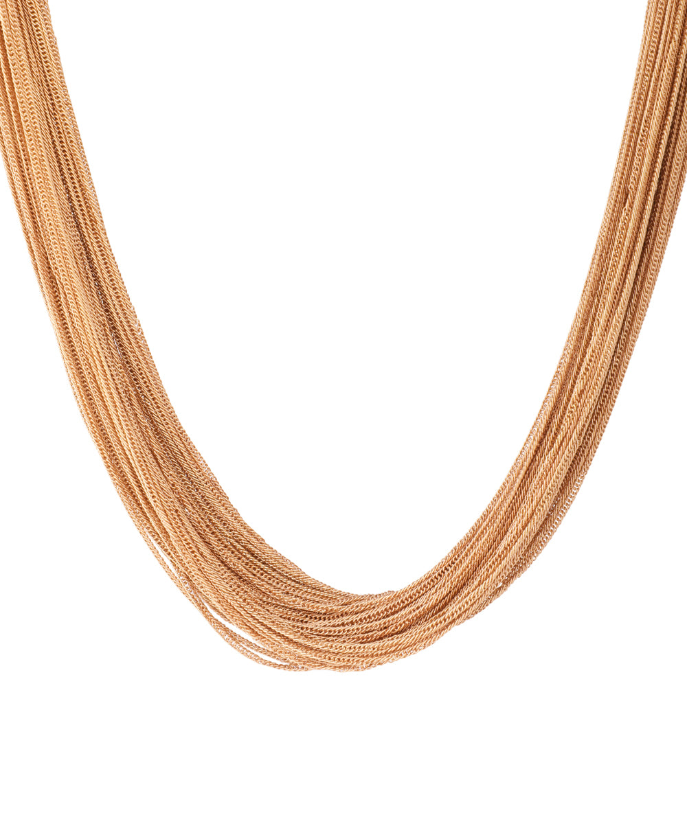 Classic Multi Strand Chain Necklace | Stylika