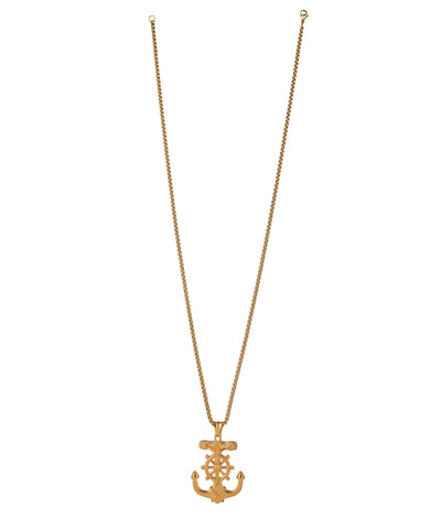 Nautical Anchor Wheel Pendant Necklace | Stylika