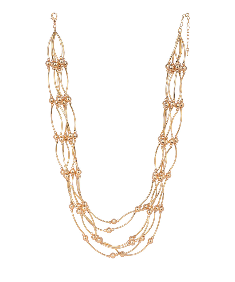 Multi-Layer Bead Detail Necklace | Stylika