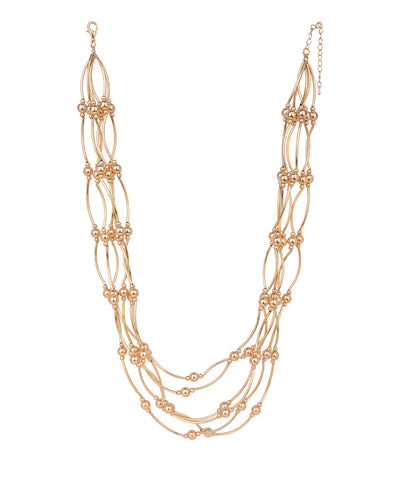 Multi-Layer Bead Detail Necklace | Stylika