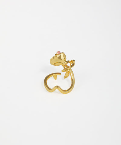 Enamel Rose Open Ring | Stylika