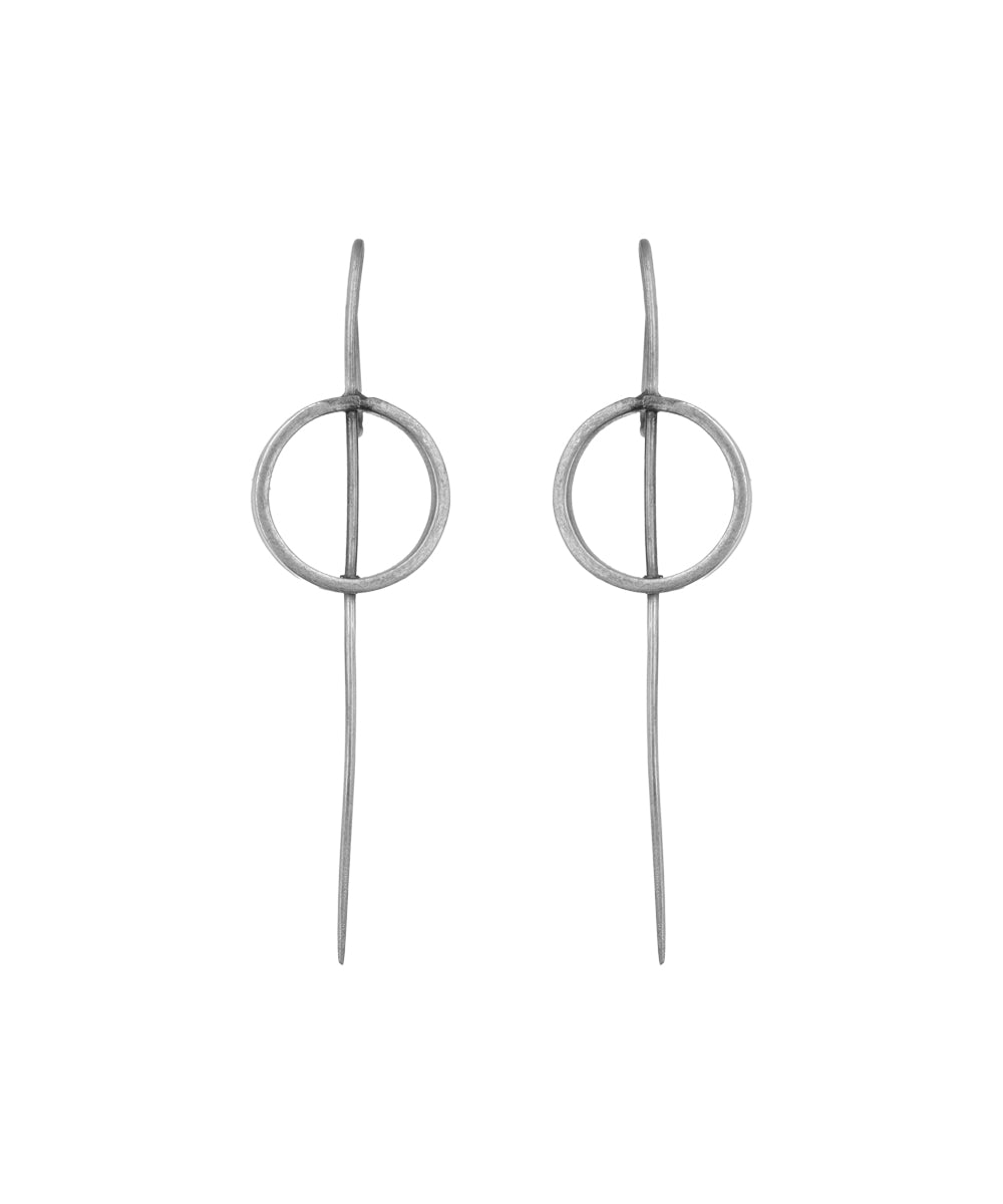 Minimalist Circular Drop Earrings | Stylika