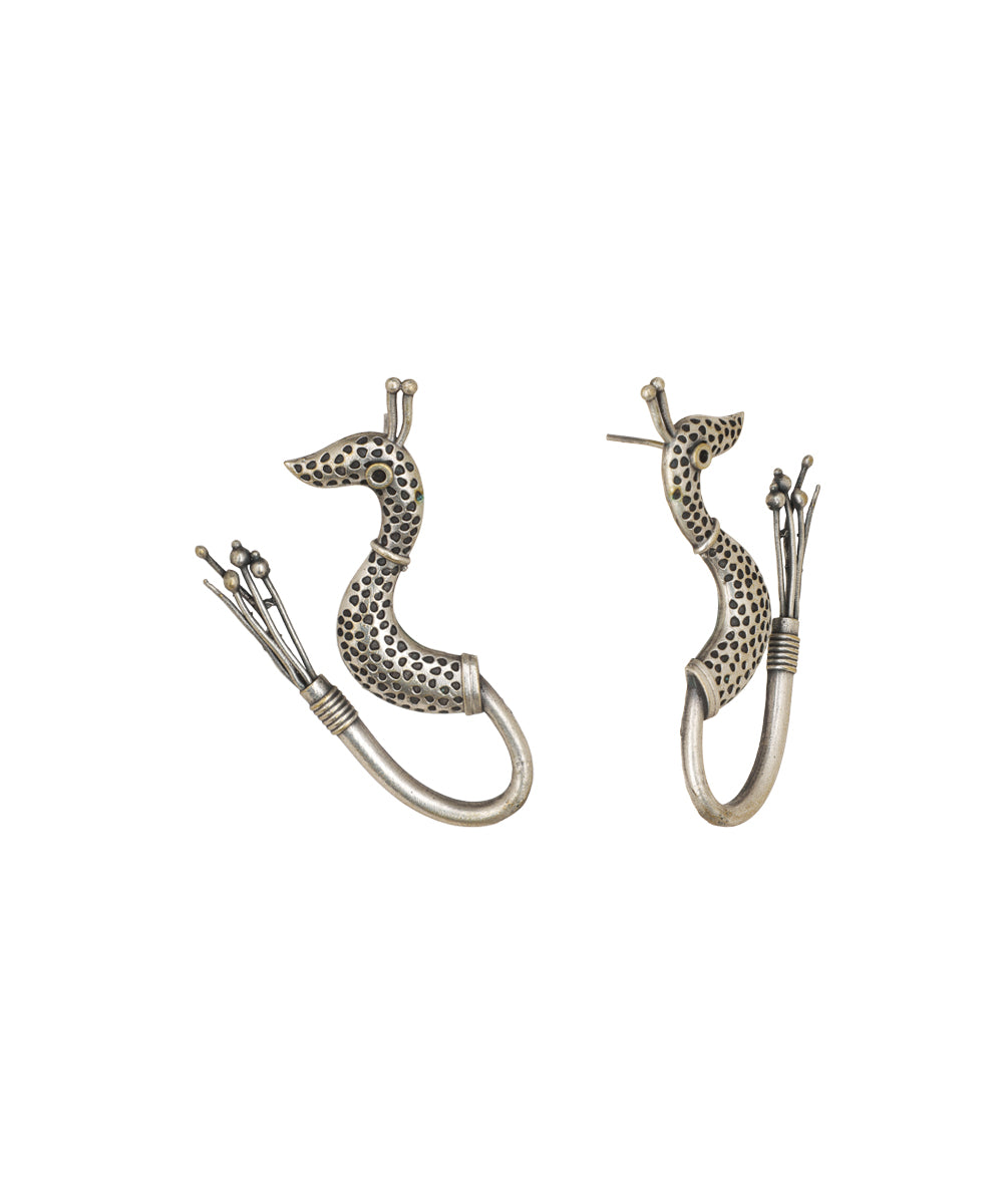 Seahorse Motif Textured Drop Earrings | Stylika