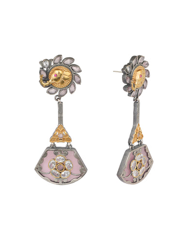 Elephant Fan Drop Earrings | Stylika