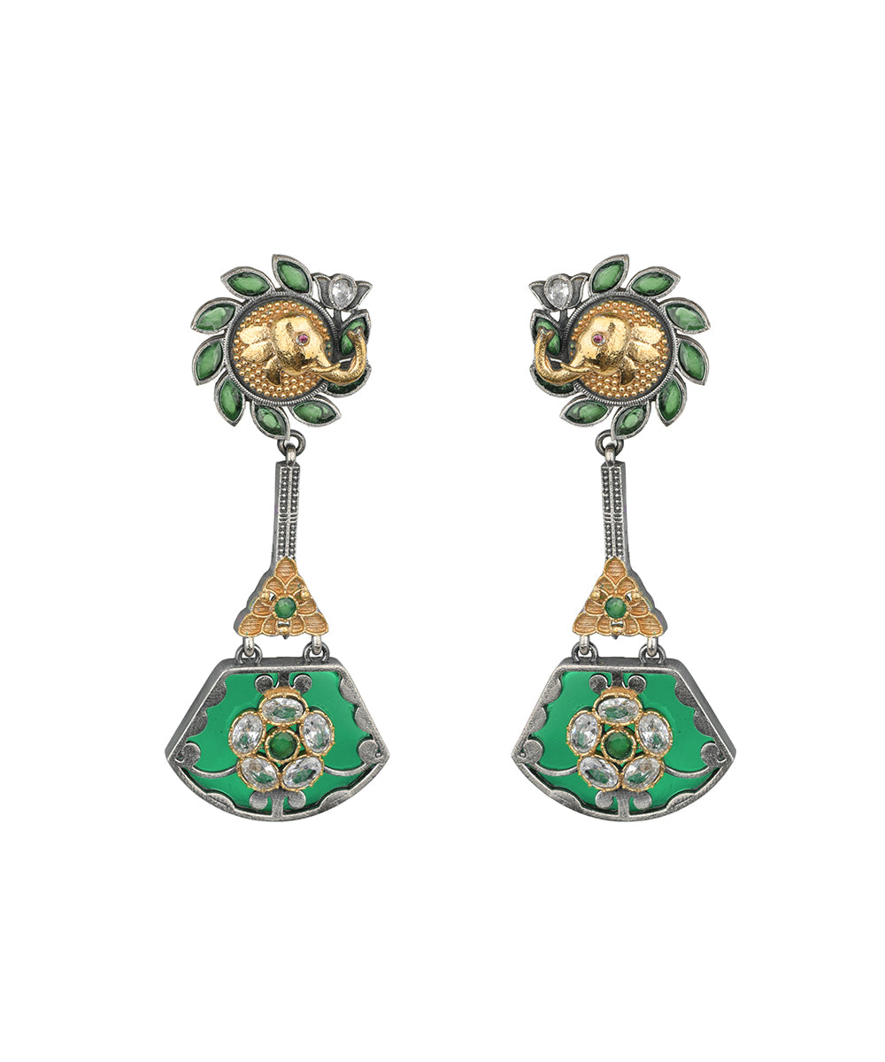 Elephant Fan Drop Earrings | Stylika