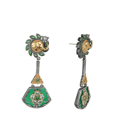 Elephant Fan Drop Earrings | Stylika