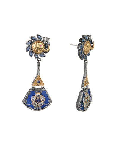 Elephant Fan Drop Earrings | Stylika
