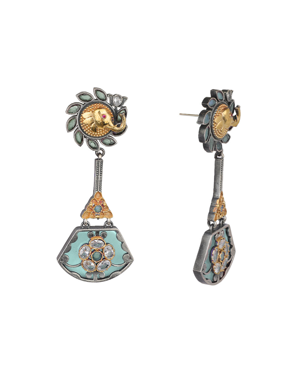 Elephant Fan Drop Earrings | Stylika
