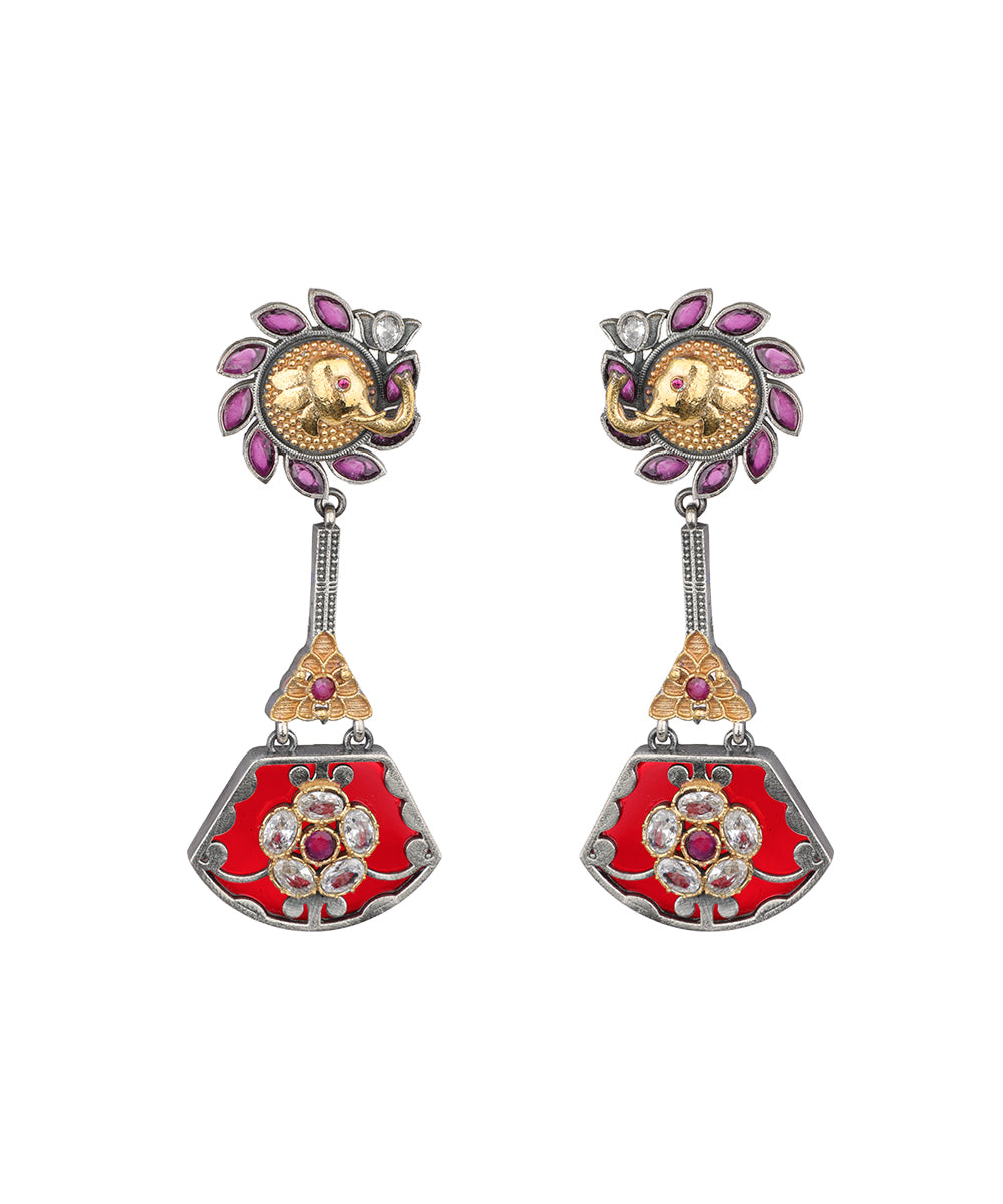 Elephant Fan Drop Earrings | Stylika