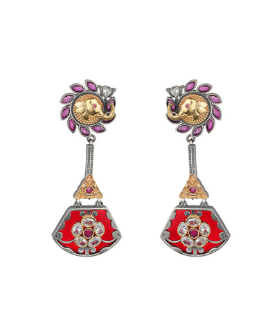 Elephant Fan Drop Earrings | Stylika
