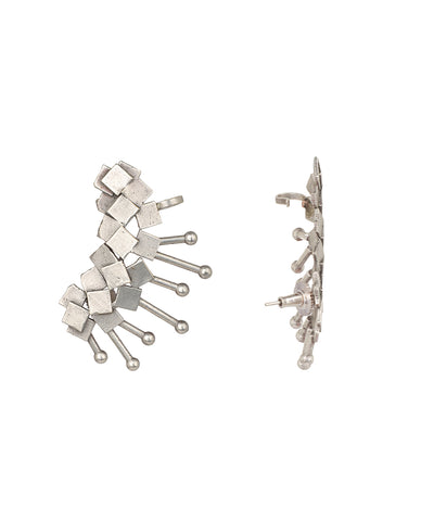 Geometric Square Climber Earrings | Stylika