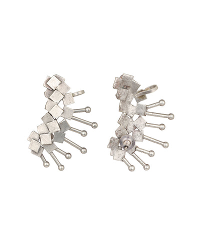 Geometric Square Climber Earrings | Stylika