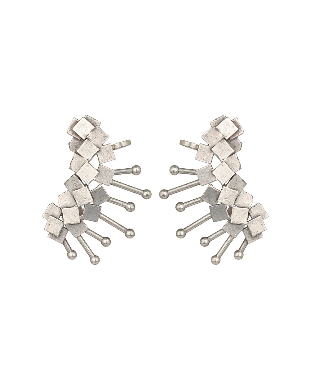 Geometric Square Climber Earrings | Stylika