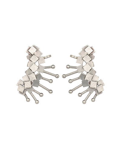 Geometric Square Climber Earrings | Stylika