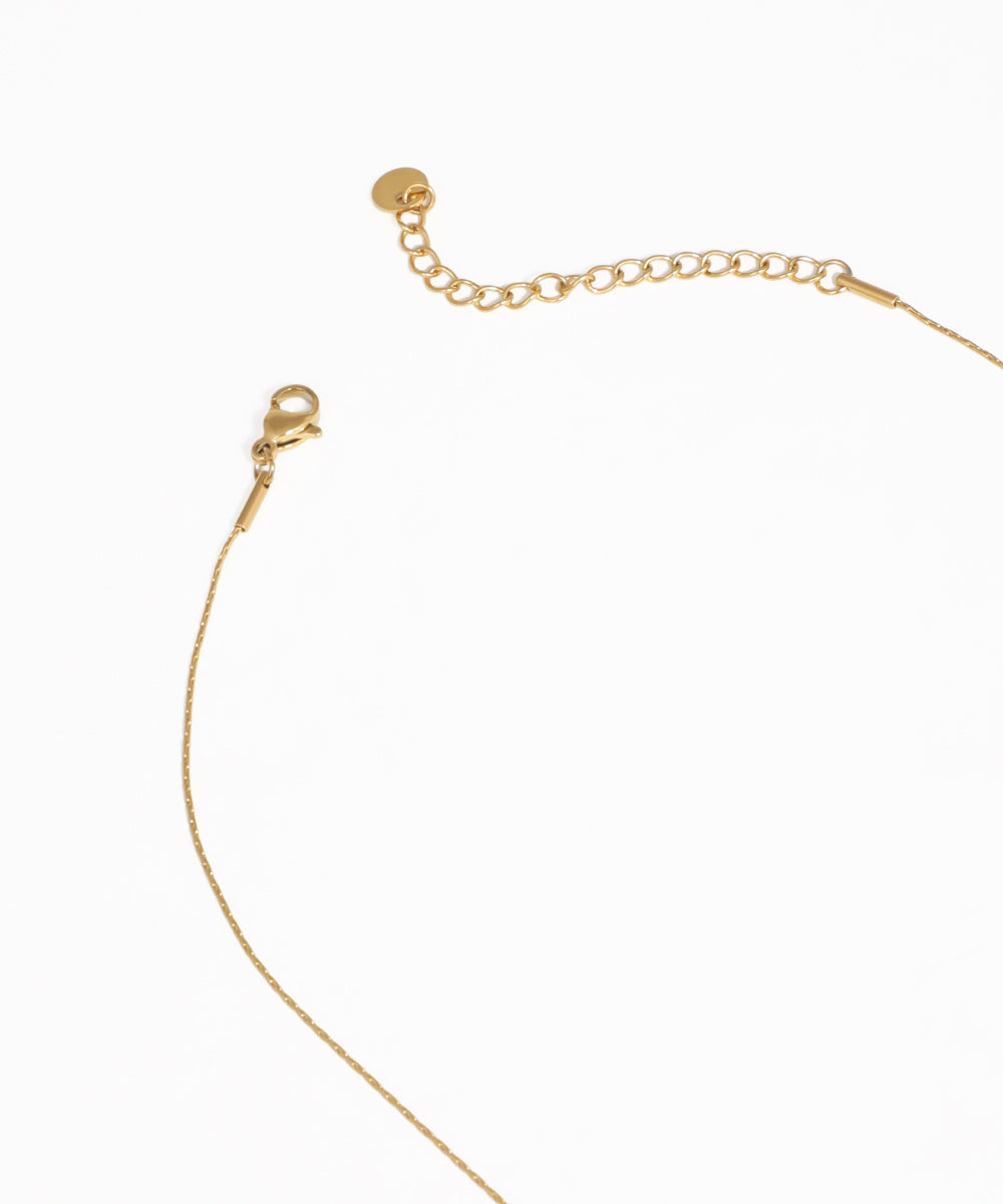 Dainty owl charm necklace with minimalist gold chain