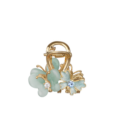Floral Butterfly Mini Claw Clip | Stylika