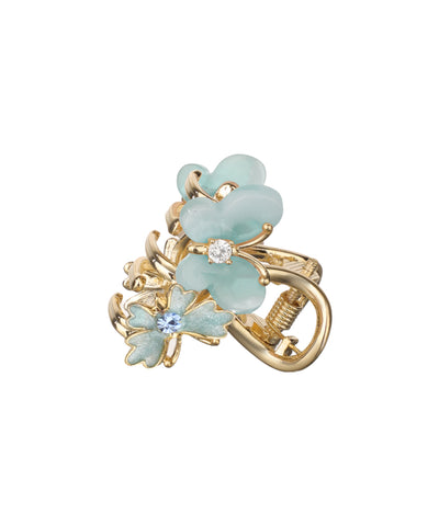 Floral Butterfly Mini Claw Clip | Stylika