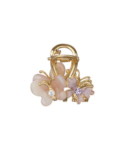 Floral Butterfly Mini Claw Clip | Stylika
