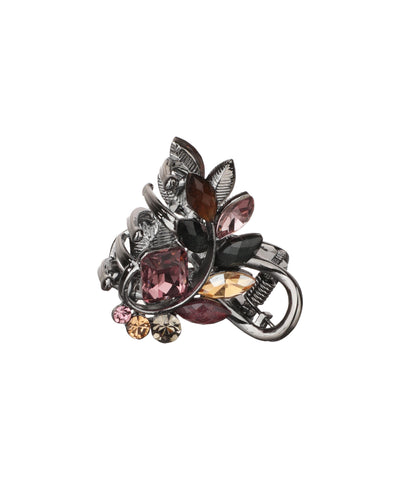 Sculpted Floral Stone Claw Clip | Stylika