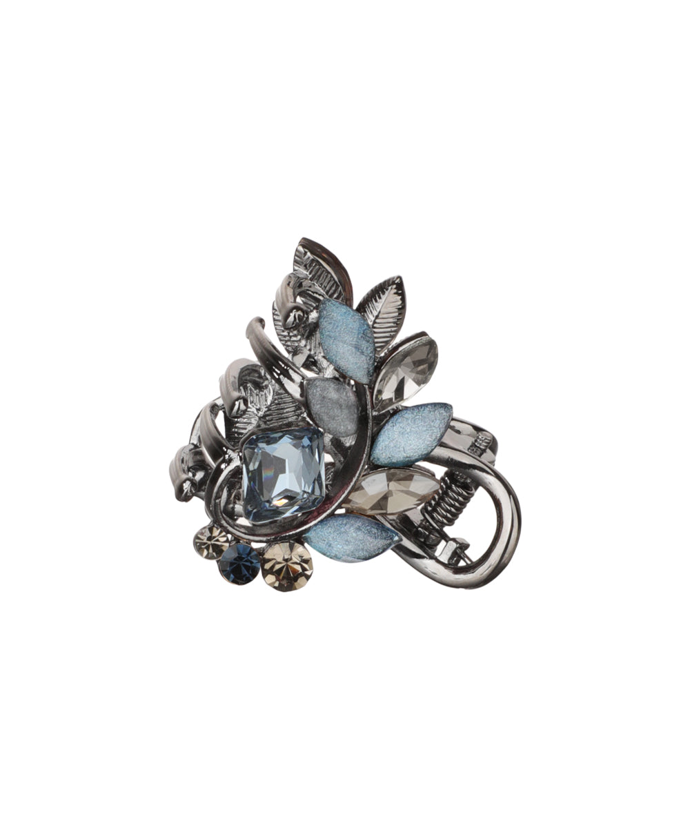 Sculpted Floral Stone Claw Clip | Stylika
