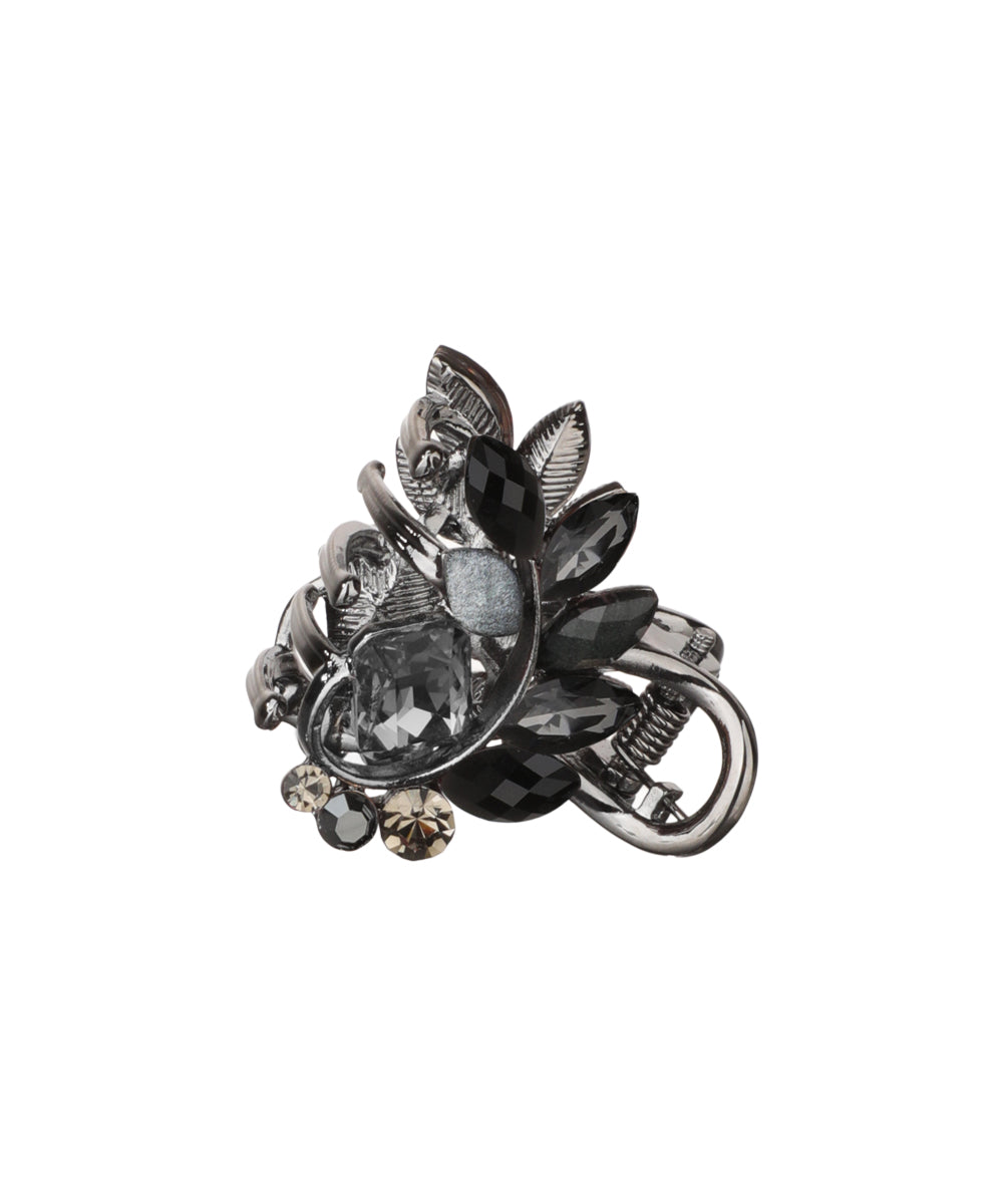 Sculpted Floral Stone Claw Clip | Stylika