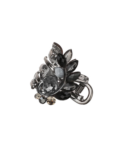 Sculpted Floral Stone Claw Clip | Stylika