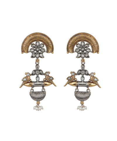 Bird Motif Drop Earrings | Stylika