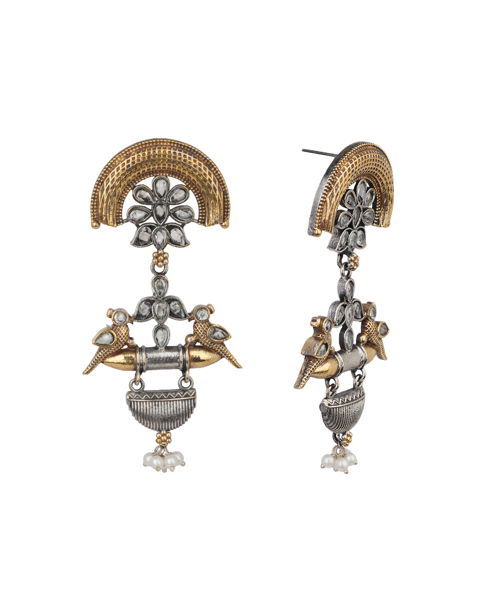 Bird Motif Drop Earrings | Stylika
