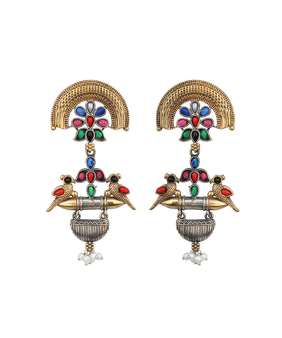 Bird Motif Drop Earrings | Stylika