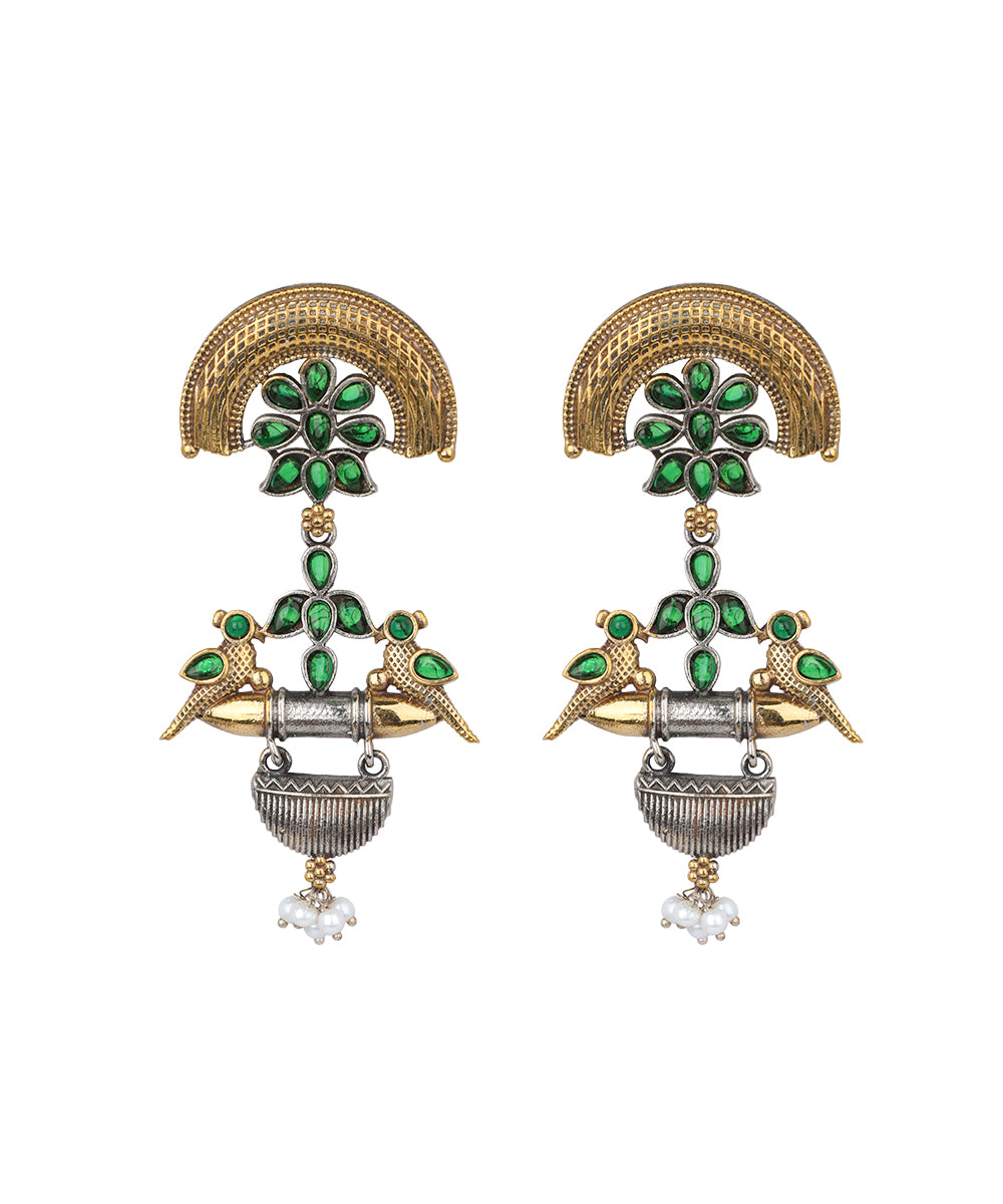 Bird Motif Drop Earrings | Stylika