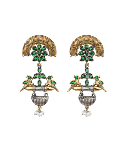Bird Motif Drop Earrings | Stylika