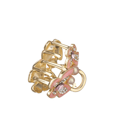 Ornate Floral Embellished Hair Claw Clip Design | Stylika