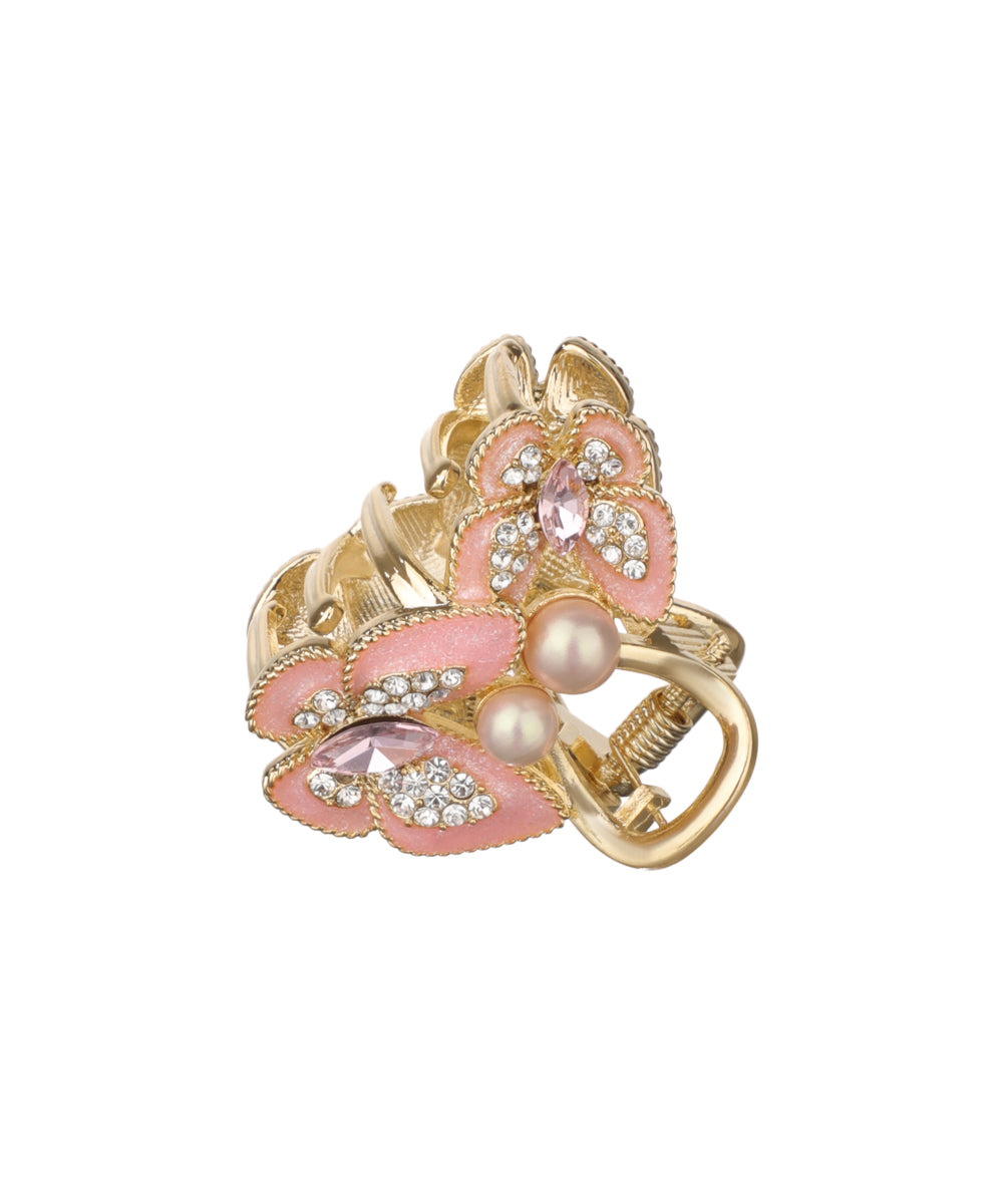 Ornate Floral Embellished Hair Claw Clip Design | Stylika