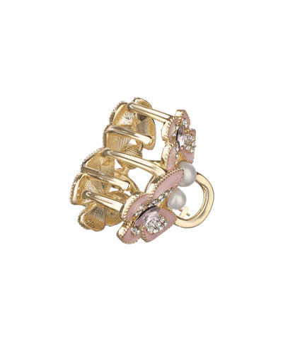 Ornate Floral Embellished Hair Claw Clip Design | Stylika