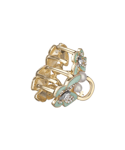 Ornate Floral Embellished Hair Claw Clip Design | Stylika