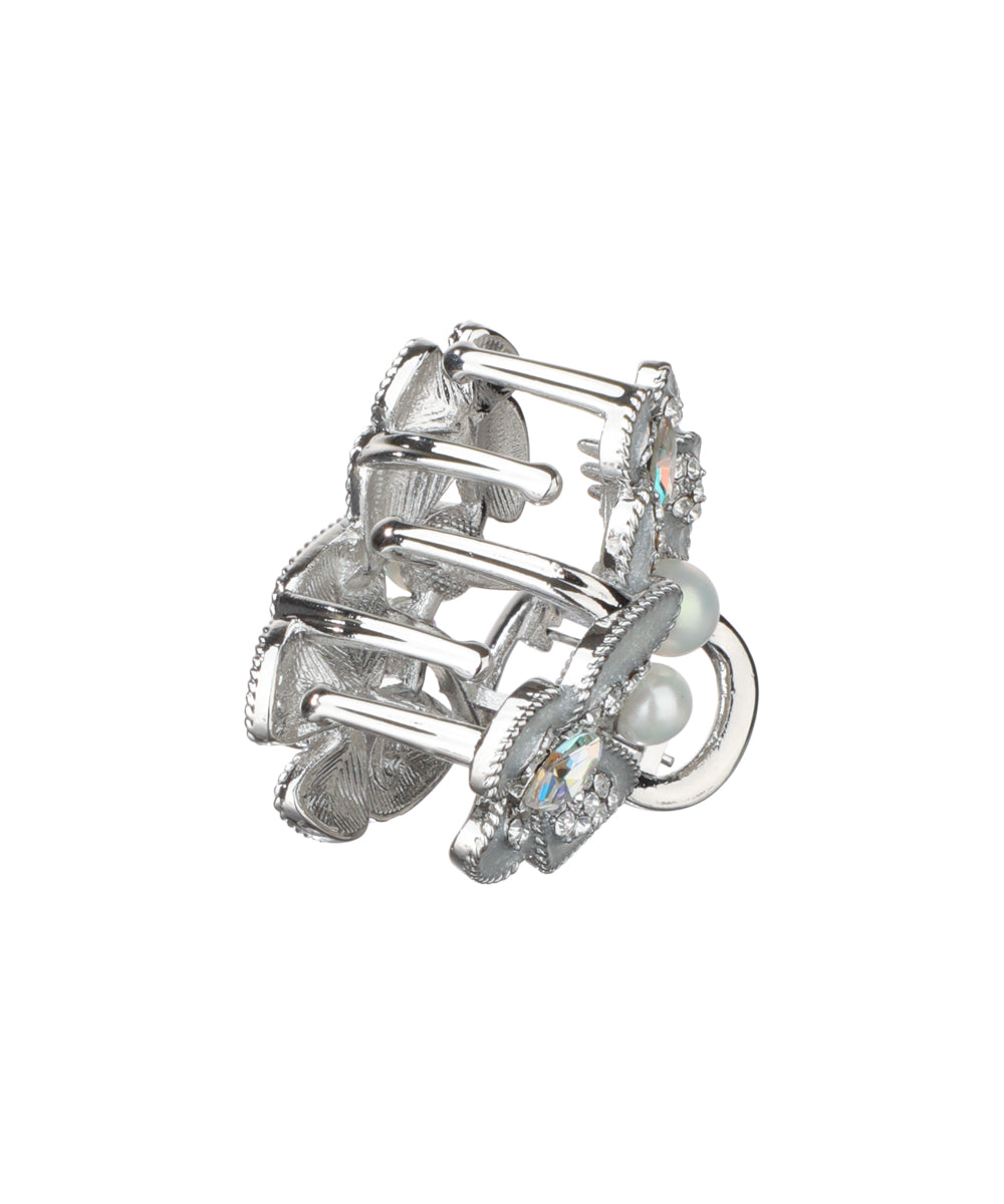 Ornate Floral Embellished Hair Claw Clip Design | Stylika