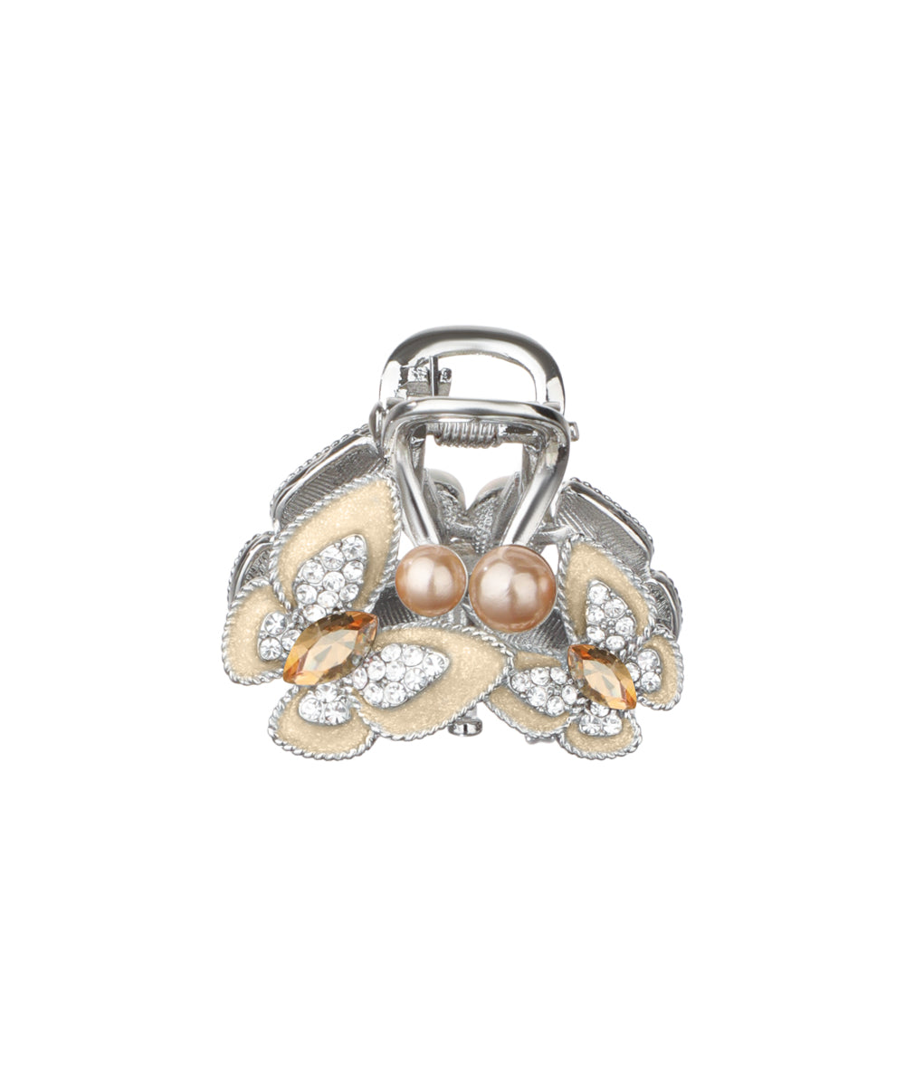 Ornate Floral Embellished Hair Claw Clip Design | Stylika
