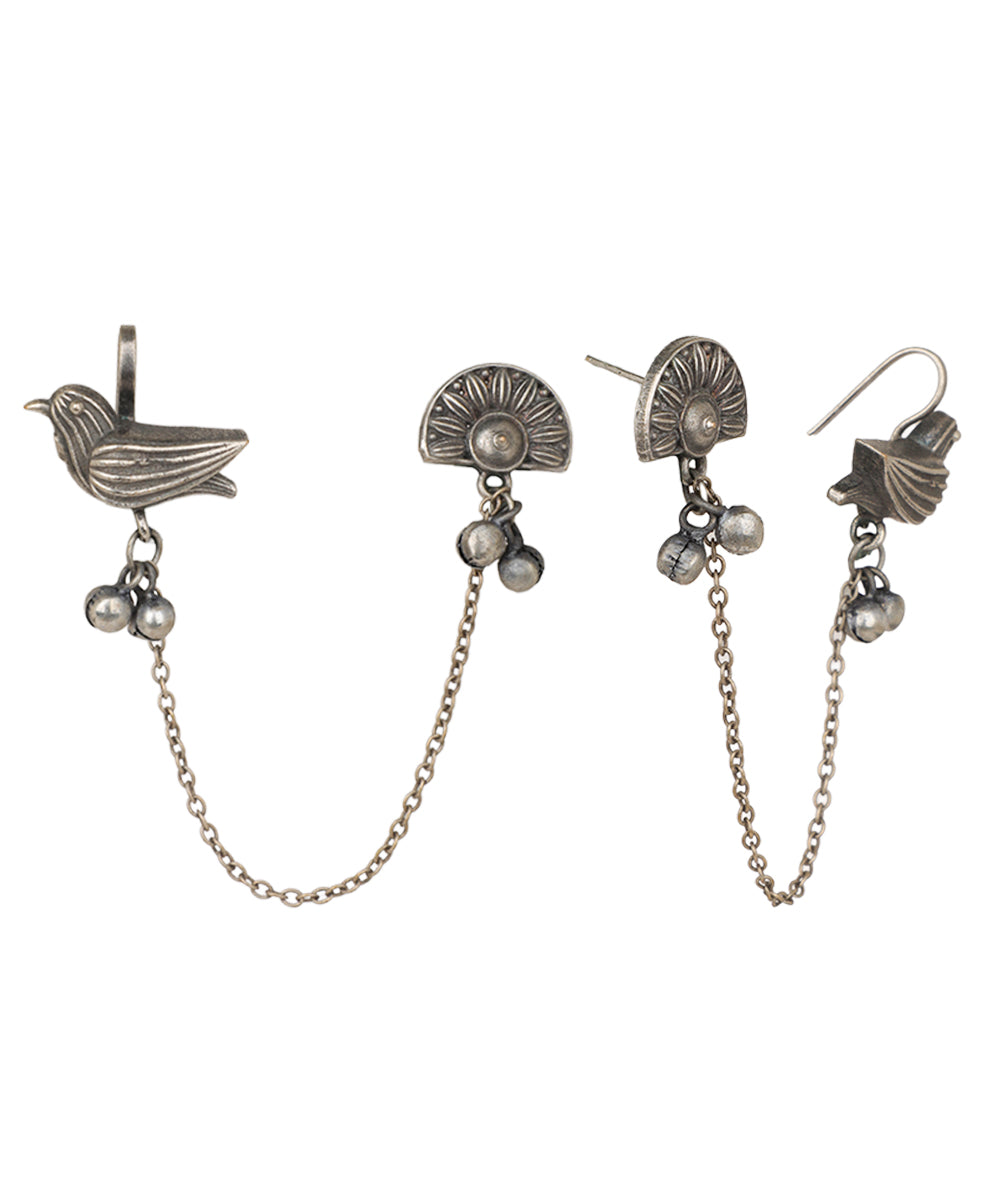 Bird Chain Link Ear Cuffs | Stylika