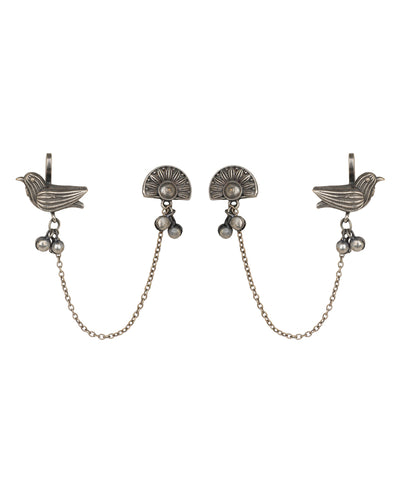 Bird Chain Link Ear Cuffs | Stylika