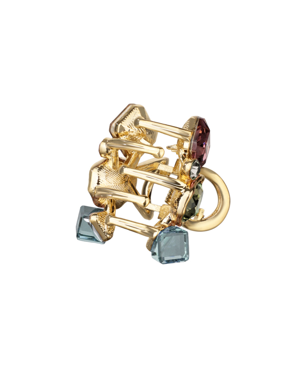 Bold Multi-Cut Stone Embellished Claw Clip | Stylika