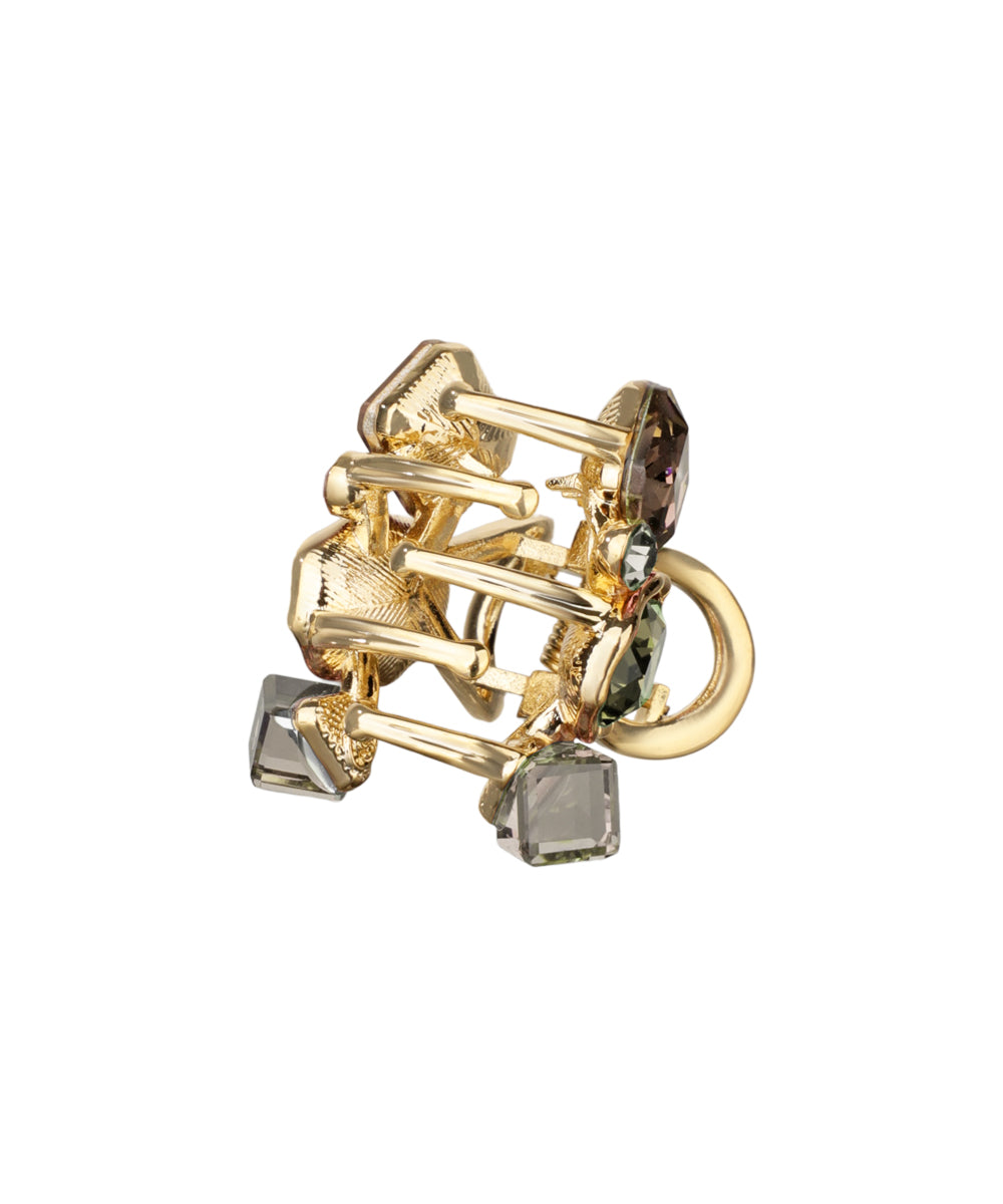 Bold Multi-Cut Stone Embellished Claw Clip | Stylika