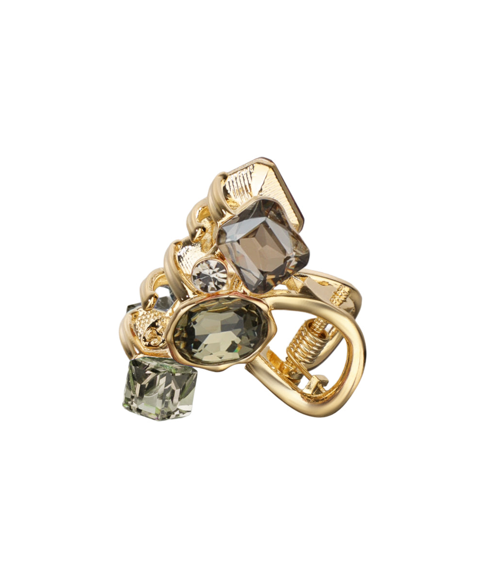 Bold Multi-Cut Stone Embellished Claw Clip | Stylika