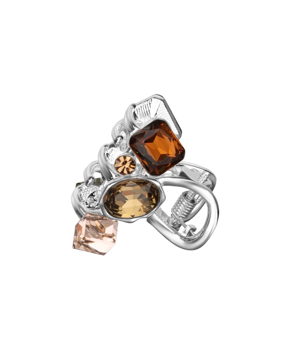 Bold Multi-Cut Stone Embellished Claw Clip | Stylika