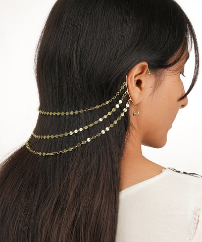 Minimalistic Ear Cuff Hair Chain | STYLIKA