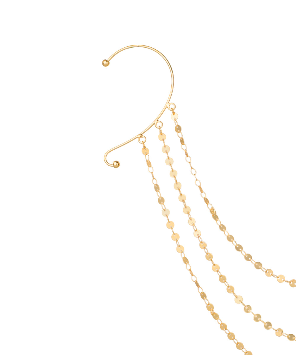 Minimalistic Ear Cuff Hair Chain | STYLIKA
