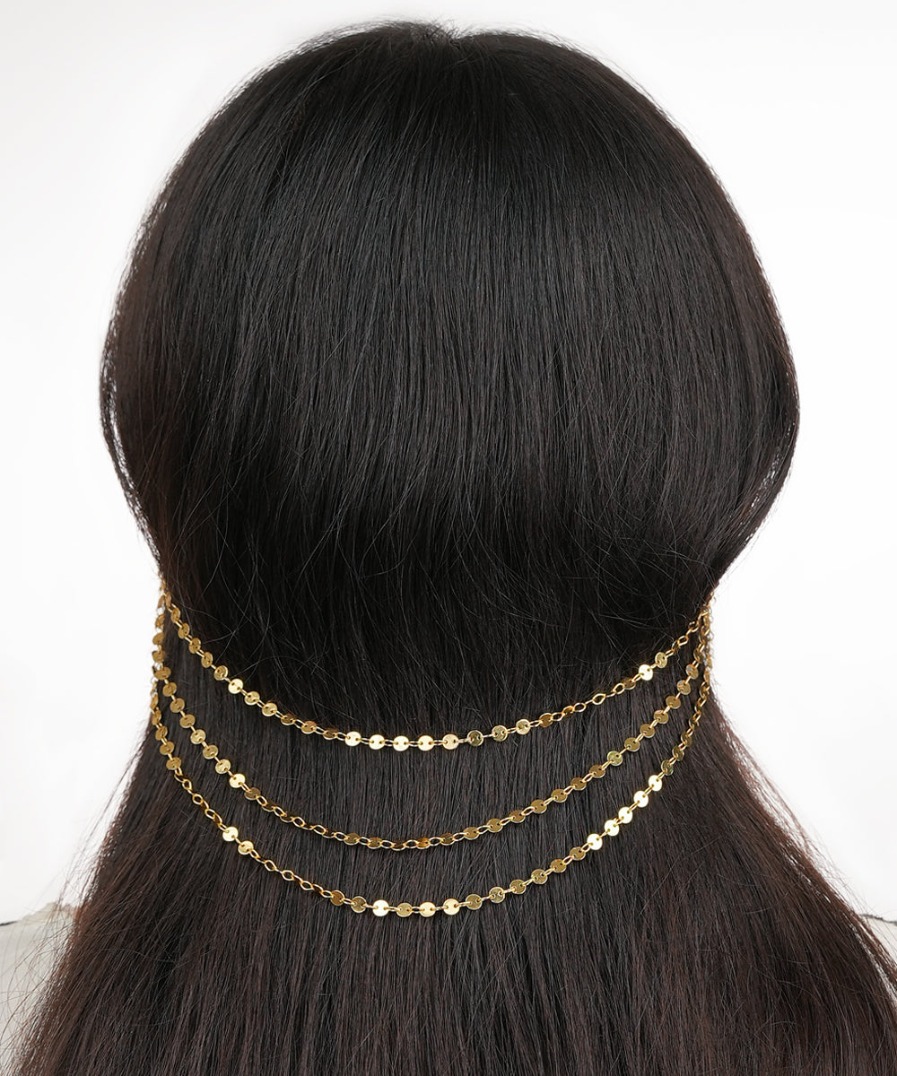 Minimalistic Ear Cuff Hair Chain | STYLIKA