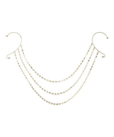 Minimalistic Ear Cuff Hair Chain | STYLIKA
