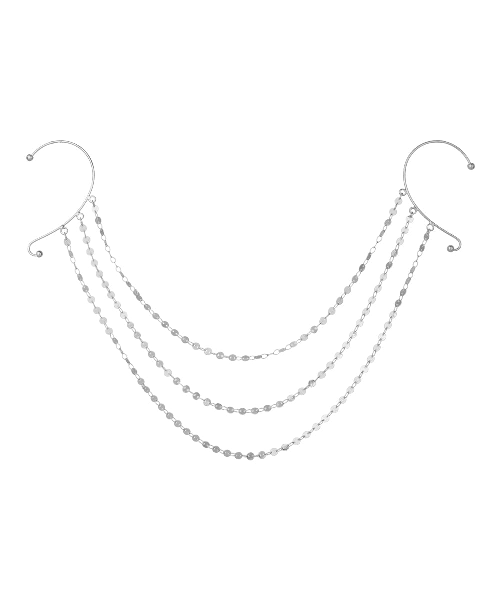 Minimalistic Ear Cuff Hair Chain | STYLIKA