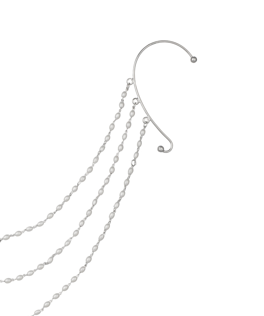 Delicate Strands Ear Cuff Hair Chain | STYLIKA