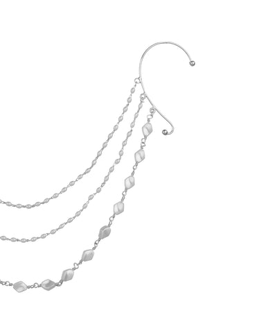 Layered Beads Ear Cuff Hair Chain | STYLIKA